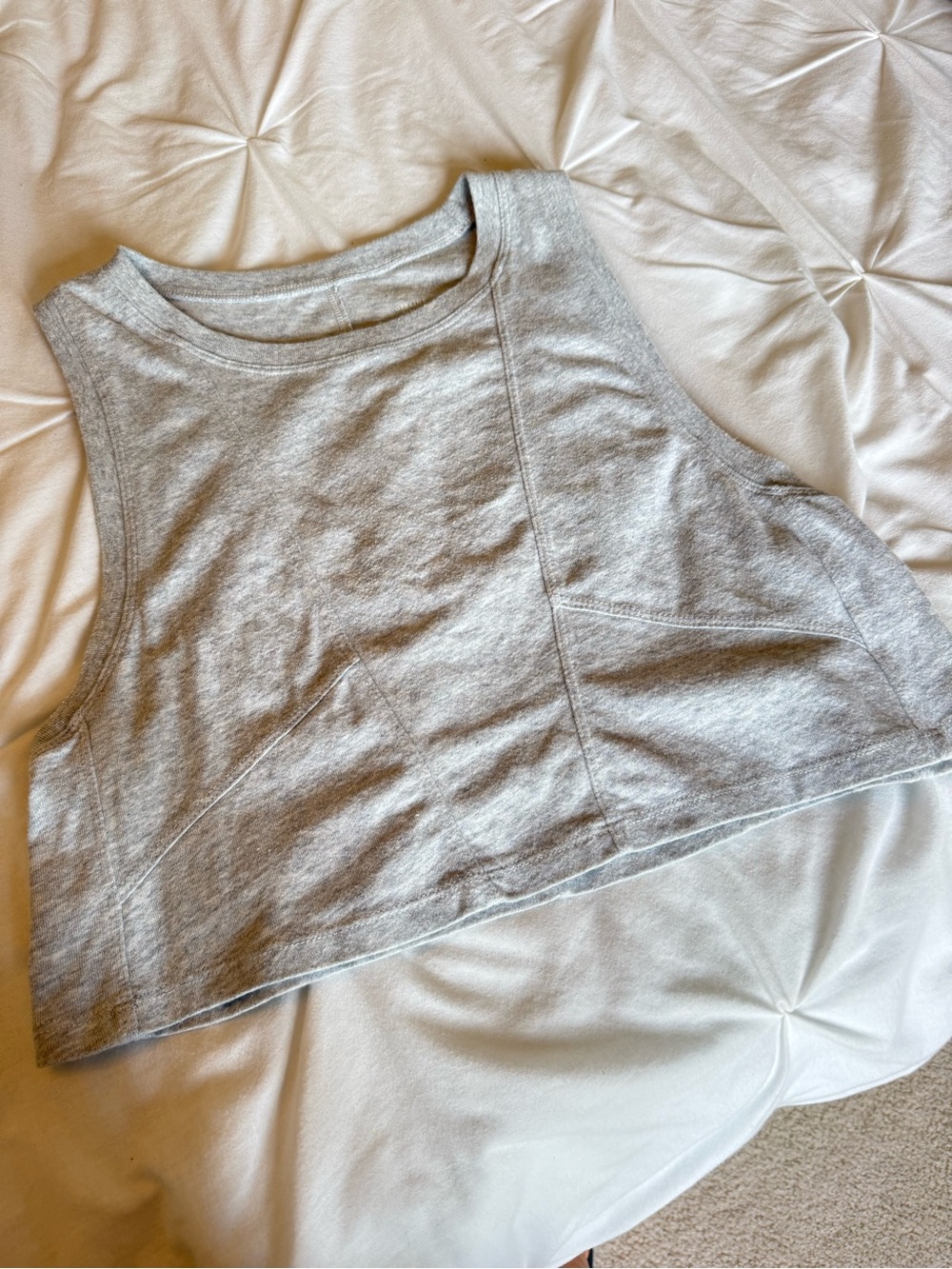 aerie Heather Gray Cropped Tank Top